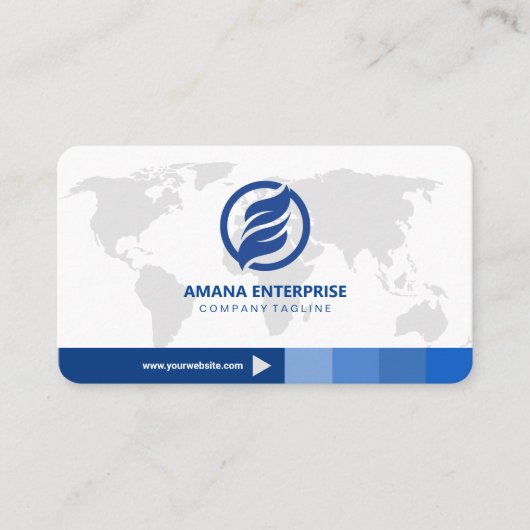 Carte De Visite Professionnel moderne QR Code personnalisé (Devant)