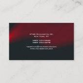 Carte De Visite Professionnel moderne Red Black Waves (Dos)