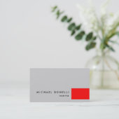 Carte de visite professionnel moderne Red Grey (Debout devant)