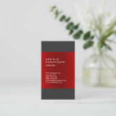 Carte de visite professionnel moderne Red Grey élé (Debout devant)