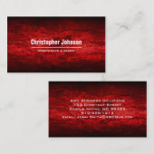 Carte de visite professionnel moderne Red Waves (Devant / Derrière)