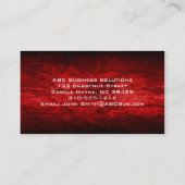 Carte de visite professionnel moderne Red Waves (Dos)