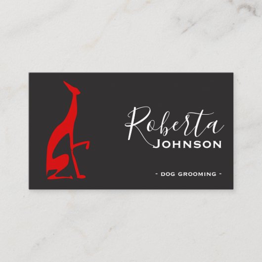 Carte De Visite Professionnel moderne rouge et noir (Devant)