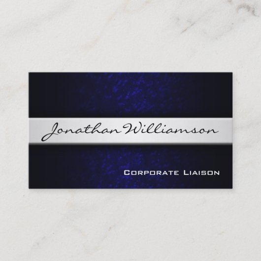 Carte de visite professionnel moderne Silver Band (Devant)