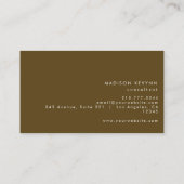 Carte De Visite Professionnel Moderne Simple (Dos)