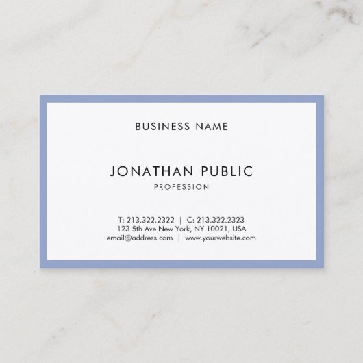 Carte De Visite Professionnel moderne Simple à la mode Haut de gam (Devant)