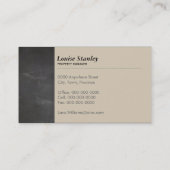 Carte De Visite PROFESSIONNEL moderne simple aspect rustique (Dos)