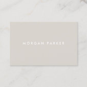 Carte De Visite Professionnel Moderne Simple Beige (Devant)