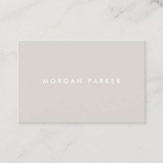 Carte De Visite Professionnel Moderne Simple Beige (Devant)