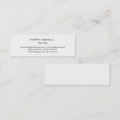 Carte de visite professionnel moderne simple blanc (Devant / Derrière)