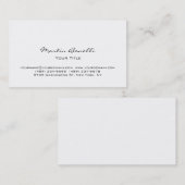 Carte de visite professionnel moderne simple blanc (Devant / Derrière)