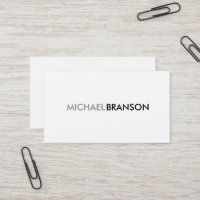 Professionnel Moderne Simple BLANC Minimaliste