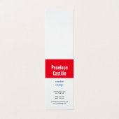 Carte De Visite Professionnel Moderne Simple Bleu Rouge Blanc (Extérieur déplié)