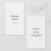 Carte De Visite Professionnel Moderne Simple Design élégant Linge  (Devant / Derrière)