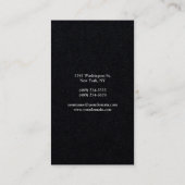 Carte De Visite Professionnel Moderne Simple Design noir gris (Dos)