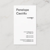 Carte De Visite Professionnel Moderne Simple Design Simple (Devant)