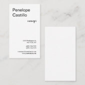 Carte De Visite Professionnel Moderne Simple Élégant Clair (Devant / Derrière)