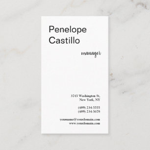 Carte De Visite Professionnel Moderne Simple Élégant Clair