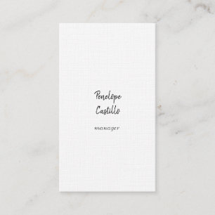 Carte De Visite Professionnel Moderne Simple Élégant Lin Premium