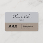 Carte De Visite Professionnel Moderne Simple Élégant Minimaliste (Dos)