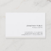 Carte De Visite Professionnel moderne Simple Élégant Modèle (Dos)