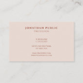 Carte De Visite Professionnel Moderne Simple Élégant Modèle design (Dos)
