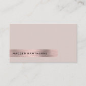 Carte De Visite Professionnel Moderne Simple Faux Rose Gold (Devant)