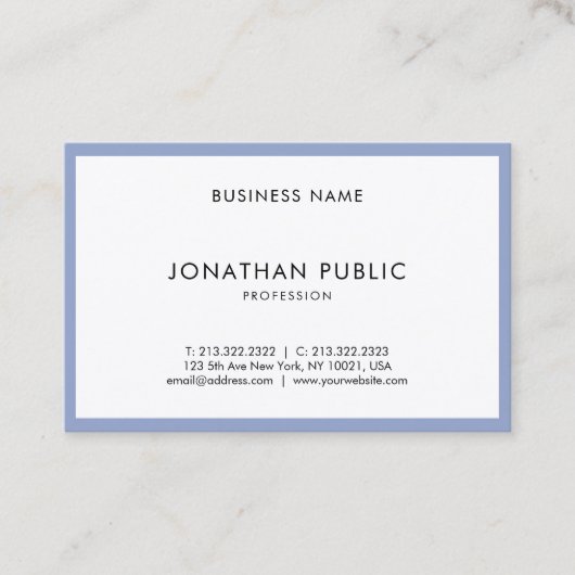 Carte De Visite Professionnel Moderne Simple Graceful Plain tendan (Devant)