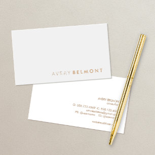 Carte De Visite Professionnel Moderne Simple Gris Léger Minimalist