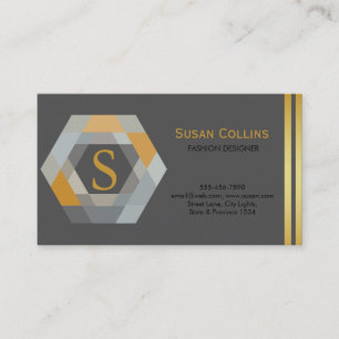 Carte De Visite Professionnel Moderne Simple Logo simple Hexagon