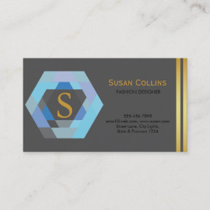 Carte De Visite Professionnel Moderne Simple Logo simple Hexagon