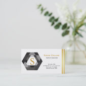 Carte De Visite Professionnel Moderne Simple Logo simple Hexagon (Debout devant)