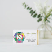 Carte De Visite Professionnel Moderne Simple Logo simple Hexagon (Debout devant)