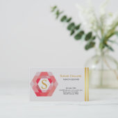 Carte De Visite Professionnel Moderne Simple Logo simple Hexagon (Debout devant)