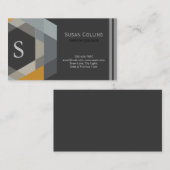 Carte De Visite Professionnel Moderne Simple Logo simple Monogramm (Devant / Derrière)