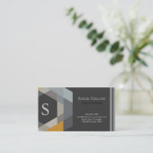 Carte De Visite Professionnel Moderne Simple Logo simple Monogramm (Debout devant)