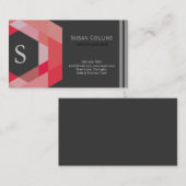 Carte De Visite Professionnel Moderne Simple Logo simple Monogramm (Devant / Derrière)