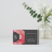 Carte De Visite Professionnel Moderne Simple Logo simple Monogramm (Debout devant)