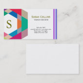 Carte De Visite Professionnel Moderne Simple Logo simple Monogramm (Devant / Derrière)