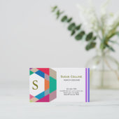 Carte De Visite Professionnel Moderne Simple Logo simple Monogramm (Debout devant)