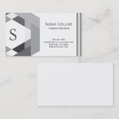 Carte De Visite Professionnel Moderne Simple Logo simple Monogramm (Devant / Derrière)