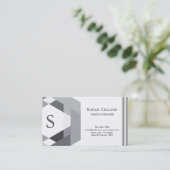 Carte De Visite Professionnel Moderne Simple Logo simple Monogramm (Debout devant)