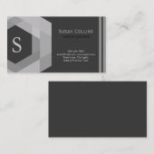 Carte De Visite Professionnel Moderne Simple Logo simple Monogramm (Devant / Derrière)