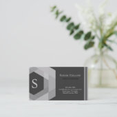 Carte De Visite Professionnel Moderne Simple Logo simple Monogramm (Debout devant)
