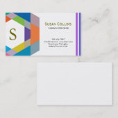 Carte De Visite Professionnel Moderne Simple Logo simple Monogramm (Devant / Derrière)