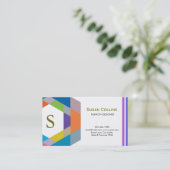 Carte De Visite Professionnel Moderne Simple Logo simple Monogramm (Debout devant)