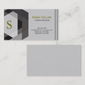 Carte De Visite Professionnel Moderne Simple Logo simple Monogramm (Devant / Derrière)