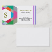 Carte De Visite Professionnel Moderne Simple Logo simple Monogramm (Devant / Derrière)