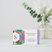 Carte De Visite Professionnel Moderne Simple Logo simple Monogramm (Debout devant)