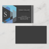 Carte De Visite Professionnel Moderne Simple Logo simple Monogramm (Devant / Derrière)